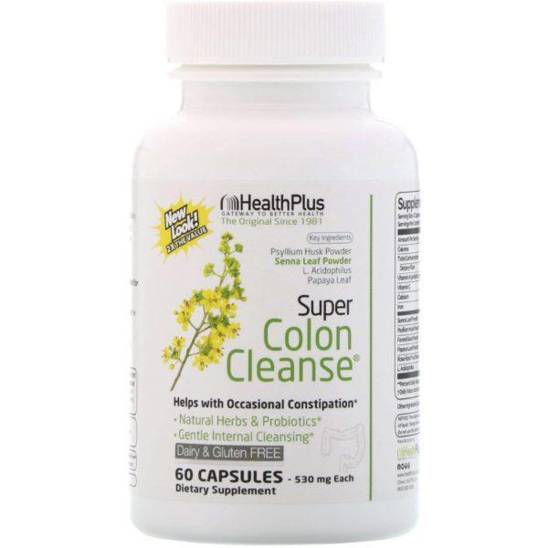 Health Plus, Super Colon Cleanse, 530 mg, 60 cápsulas - Imagen 3