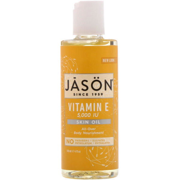 Jason Natural, Aceite para la piel con vitamina E, 5000 IU, 4 onzas líquidas (118 ml)
