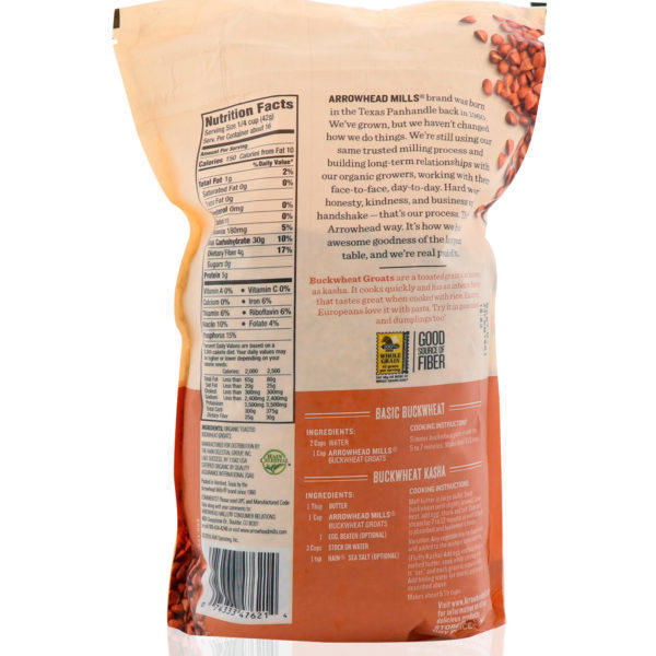 Arrowhead Mills, Orgánico, Grañones de Alforfón, 24 oz (680 g) - Imagen 2