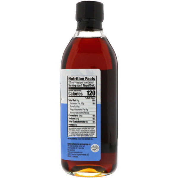 Spectrum Culinary, Aceite de Sésamo Tostado, sin refinar, 16 fl oz (473 ml) - Imagen 2