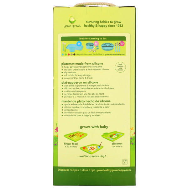 Green Sprouts, Platemat, 6+ Months, Aqua, 1 Count - Imagen 2