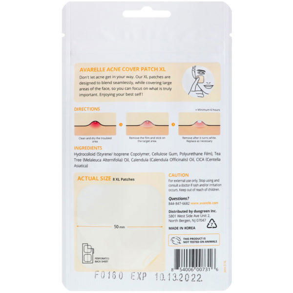 Avarelle, Acne Cover Patch XL, 8 XLarge Patches - Imagen 2