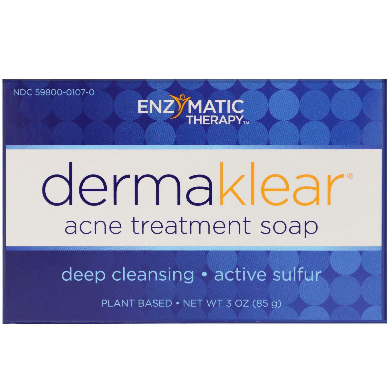 Enzymatic Therapy, Jabón de Tratamiento para el Acné Derma Klear 3 oz (85 g)