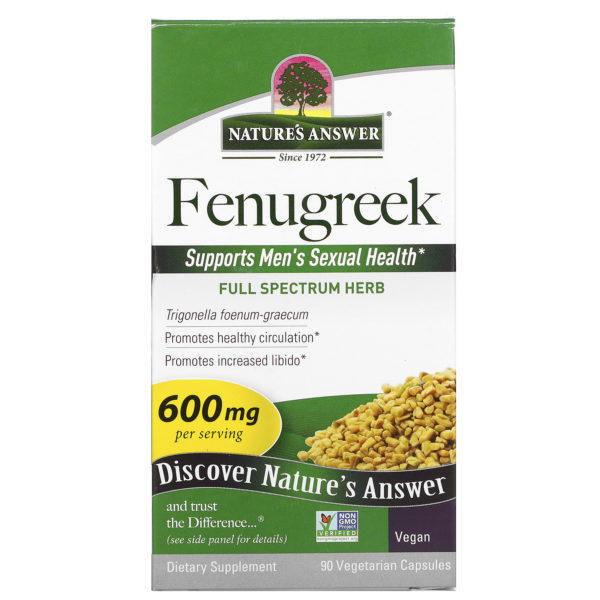 Nature's Answer, Fenugreek, 600 mg, 90 Vegetarian Capsules