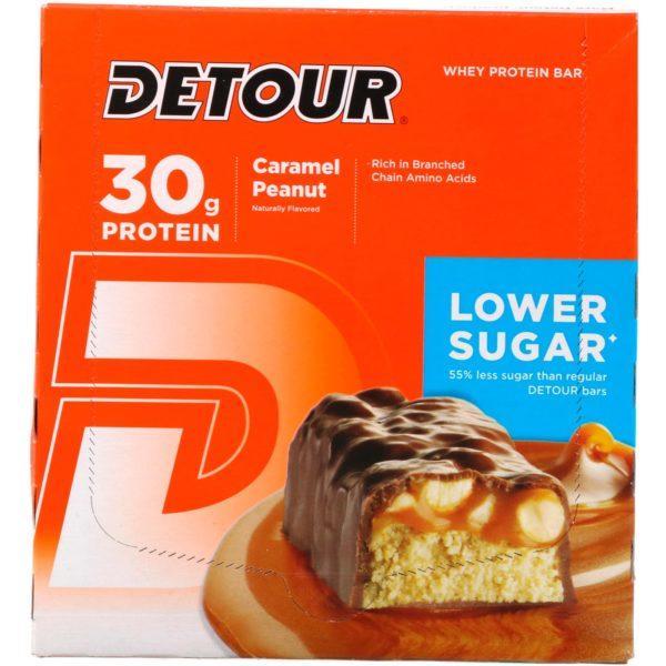 Detour, Whey Protein Bar, Caramel Peanut, 12 Bars, 3 oz (85 g) Each - Imagen 2