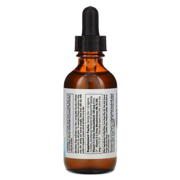 KAL, Gotas de vitamina D3 K2, sabor cítrico natural, 2 fl oz (59 ml) - Imagen 2