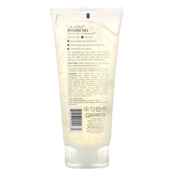 Giovanni, L.A. Natural, Gel para Estilizar, Fuerte, 6.8 fl oz (200 ml) - Imagen 2