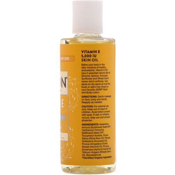 Jason Natural, Aceite para la piel con vitamina E, 5000 IU, 4 onzas líquidas (118 ml) - Imagen 2