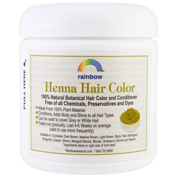 Rainbow Research, Henna, Acondicionador y color 100% botánico, Castaño medio persa (castaño), 4 oz (113 g) - Imagen 3
