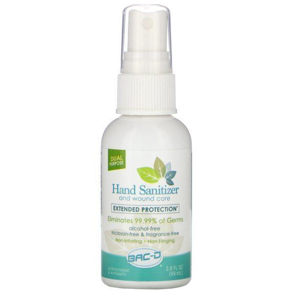 BAC-D, Desinfectante para manos y heridas, Sin alcohol, 59 ml (2 oz. líq.)