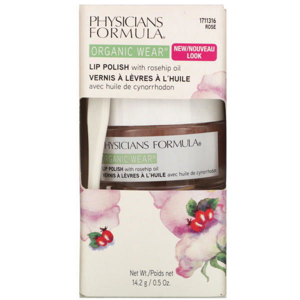 Physicians Formula, Organic Wear, Lip Polish with Rosehip Oil, Rose, 0.5 oz (14.2 g) - Imagen 5