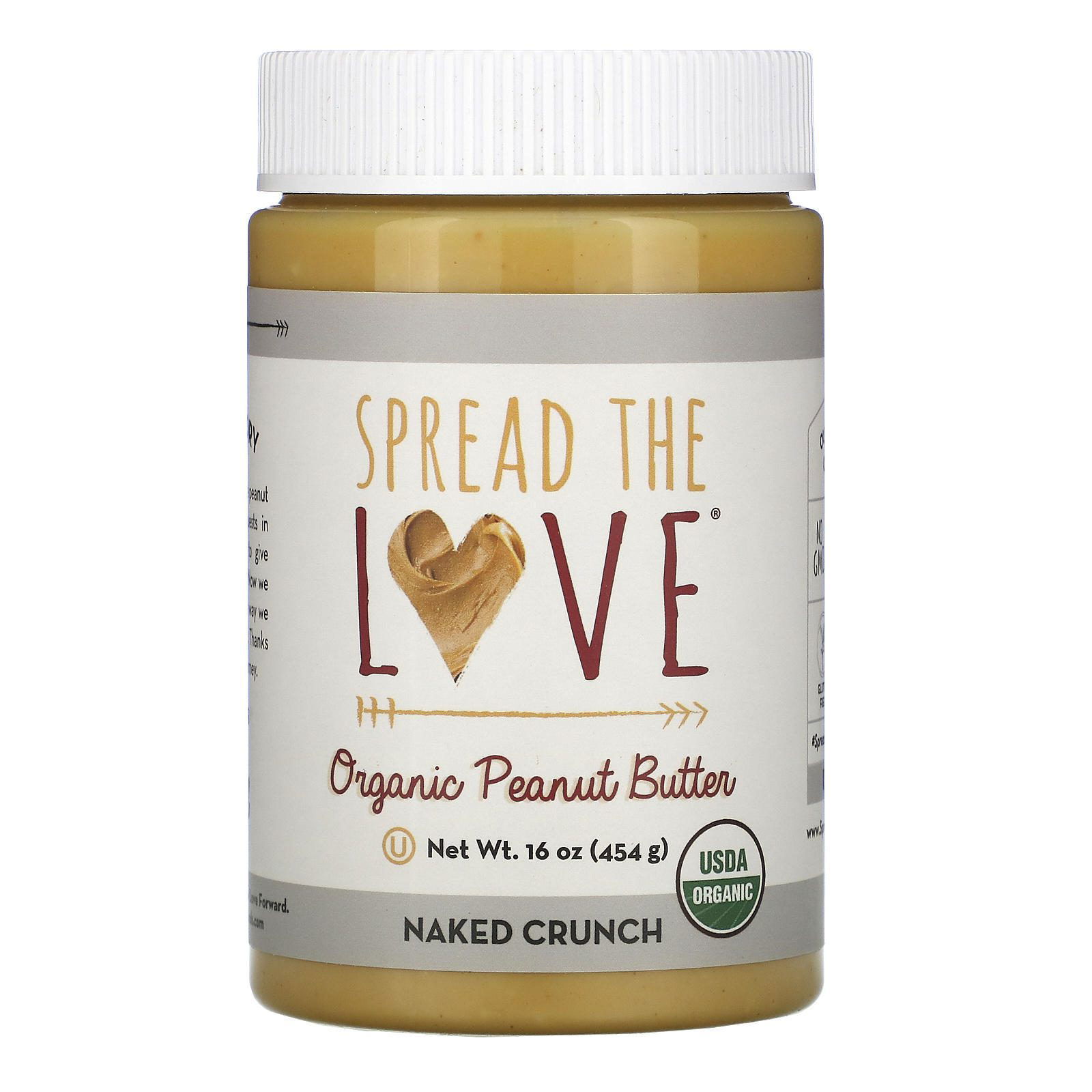 Spread The Love, Organic Peanut Butter, Naked Crunch, 16 oz (454 g)