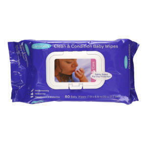 Lansinoh, Toallitas para bebé Clean & Condition, 80 toallitas, 7.9 x 6.9 in (20 x 17.5 cm)