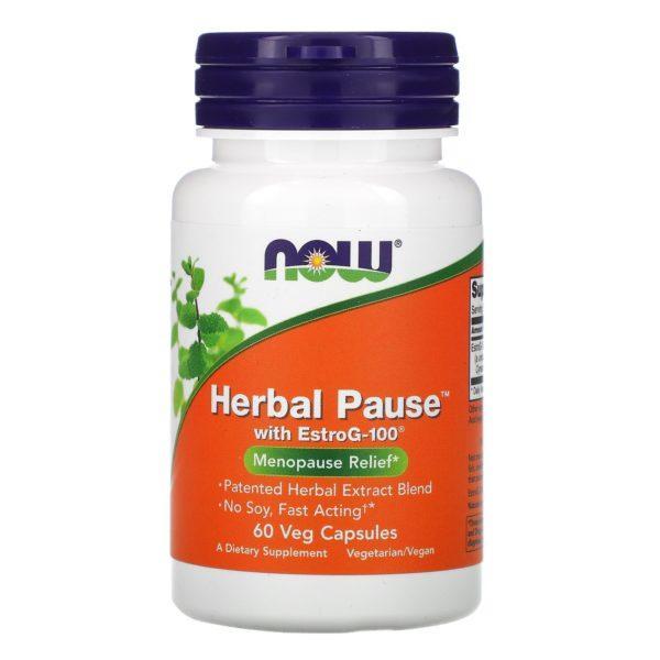 Now Foods, Pausa Herbal con EstroG-100, 60 cápsulas vegetales