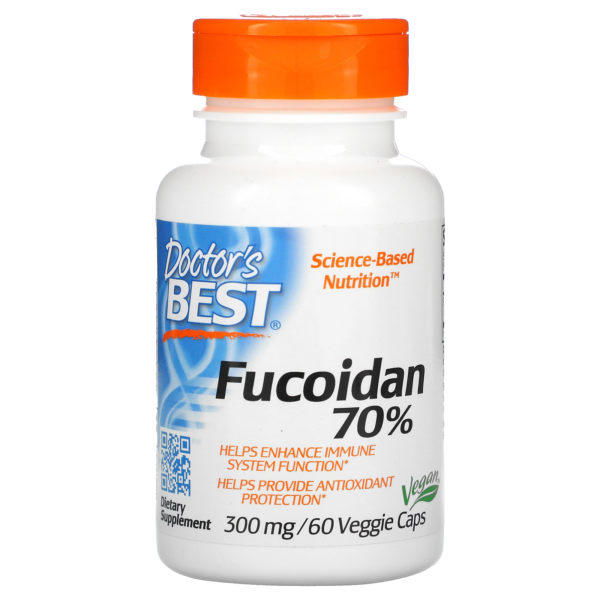 Doctor's Best, Best Fucoidan 70%, 60 cápsulas vegetarianas
