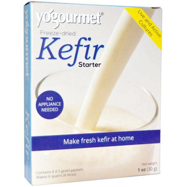 Yogourmet, Iniciador de kéfir, Liofilizado, 6 paquetes, 5 g cada uno