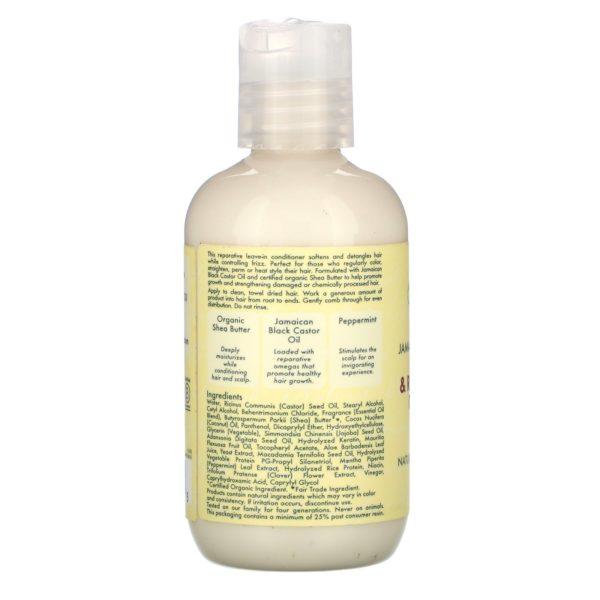SheaMoisture, Jamaican Black Castor Oil, Strengthen & Restore Lave-In Conditioner, 3.2 fl oz (94 ml) - Imagen 2