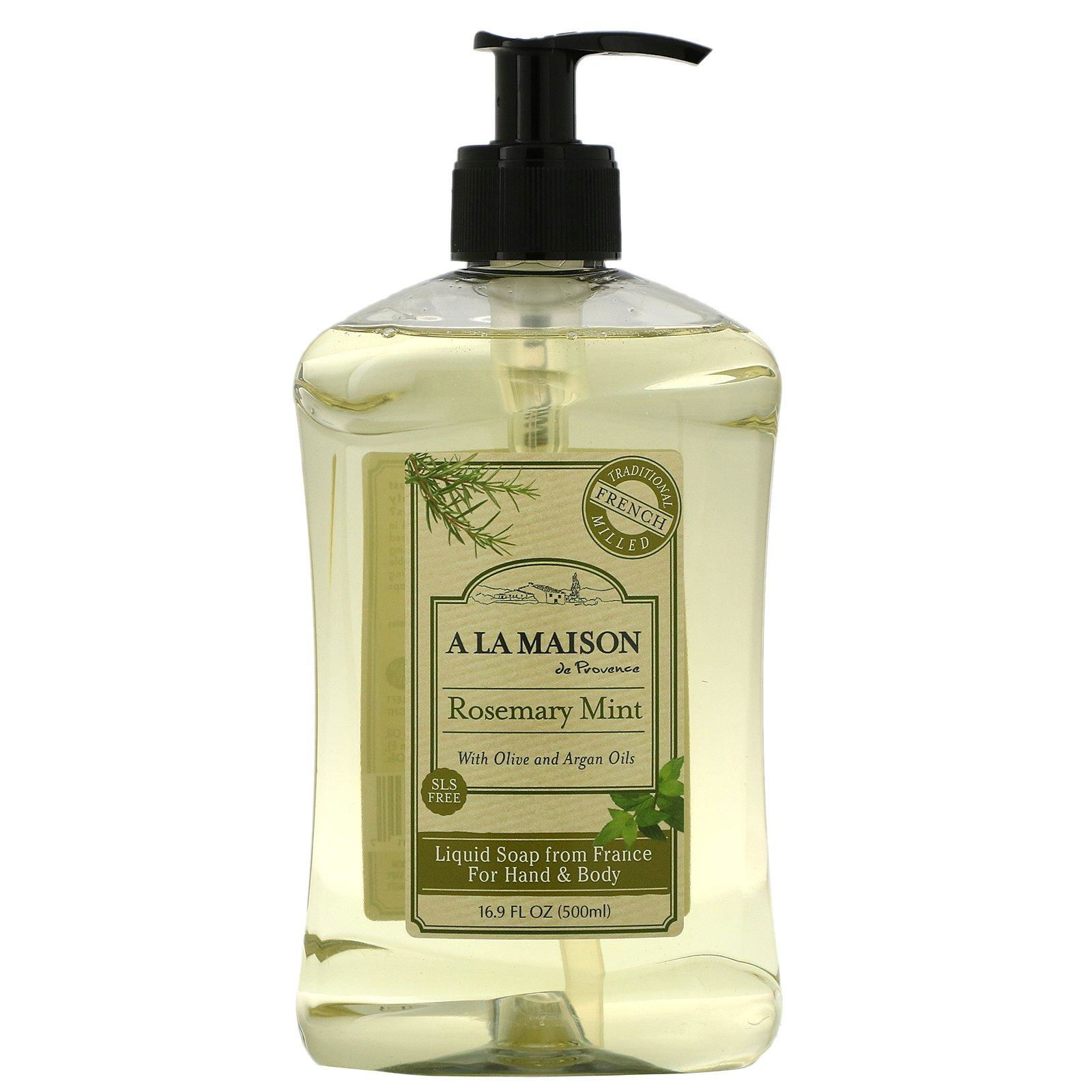 A La Maison de Provence, Jabón para cuerpo y manos, menta romero, 500 ml (16,9 fl oz)