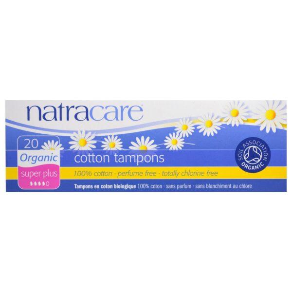 Natracare, Tampones de Algodón Orgánico, Super Plus, 20 Tampones