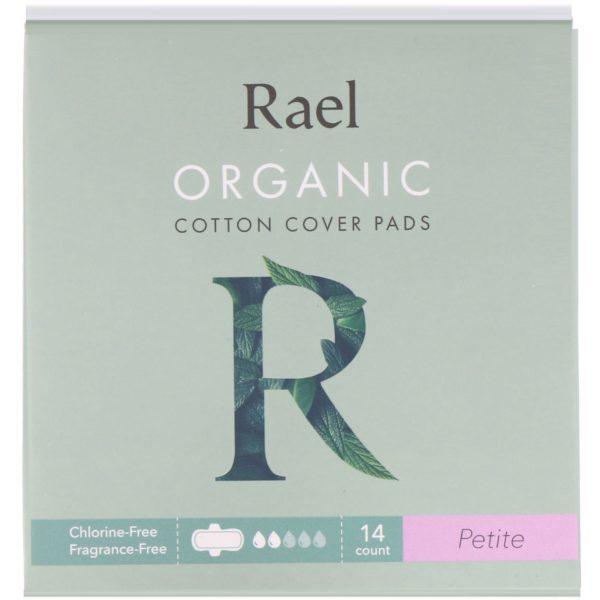 Rael, Toallas sanitarias de algodón orgánico, Pequeñas, 14 unidades