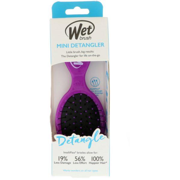 Wet Brush, Mini Detangler Brush, Purple, 1 Brush - Imagen 2