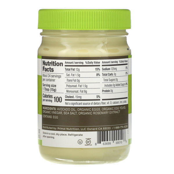 Primal Kitchen, Mayonesa con aceite de aguacate, 355 ml (12 oz. líq.) - Imagen 2