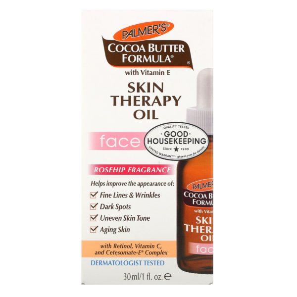 Palmer's, Cocoa Butter Formula, Aceite para la Piel Terapéutico, Rostro, Fragancia de Rosa Mosqueta, 1 fl oz (30 ml) - Imagen 2