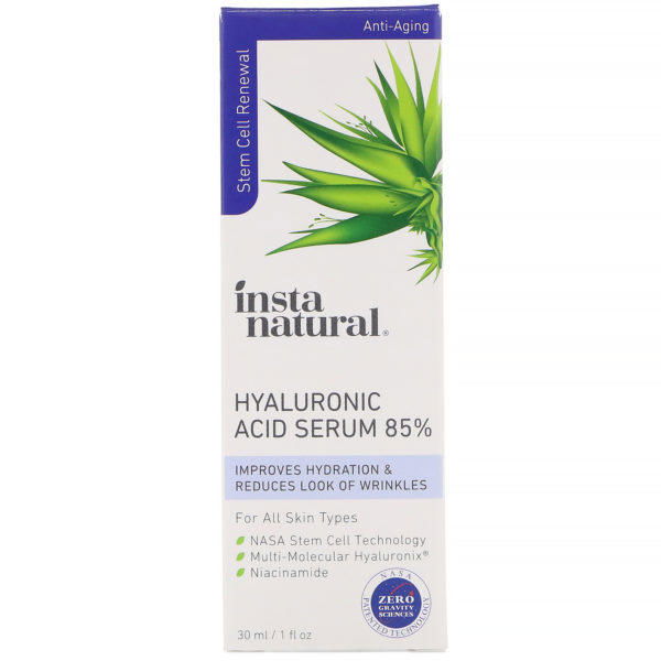 InstaNatural, Suero con ácido hialurónico al 85 %, Antienvejecimiento, 30 ml (1 oz. líq.) - Imagen 2