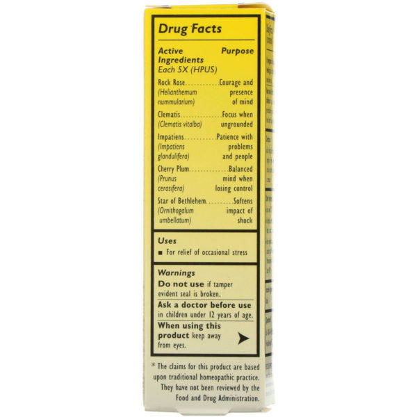Bach, Original Flower Remedies, Rescue Remedy, Natural Stress Relief, 0.7 fl oz (20 ml) - Imagen 4