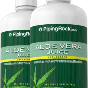 Jugo de aloe vera, 32 fl oz (946 mL) Botellas/Frascos, 2  Botellas/Frascos