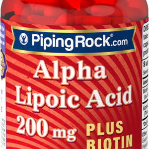 Alfa-lipóico y optimizador de biotina, 200 mg, 120 Cápsulas de liberación rápida