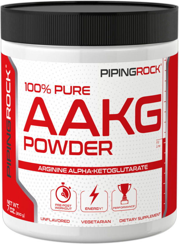 Arginina AAKG 100 % pura - Potenciador del óxido nítrico, 7 oz (200 g) Botella/Frasco