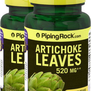 Hojas de alcachofa - Alcachofa, 520 mg, 90 Cápsulas de liberación rápida, 2  Botellas/Frascos