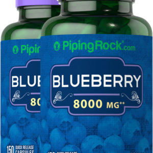 Blueberry, 8000 mg, 150 Cápsulas de liberación rápida, 2  Botellas/Frascos