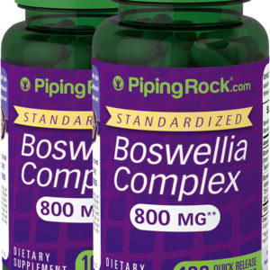 Complejo de Boswellia Serrata estandarizada , 800 mg, 100 Cápsulas de liberación rápida, 2  Botellas/Frascos