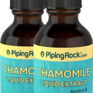 Chamomile Flowers Liquid Extract Alcohol Free, 2 fl oz (59 mL) Frasco con dosificador, 2  Botellas/Frascos