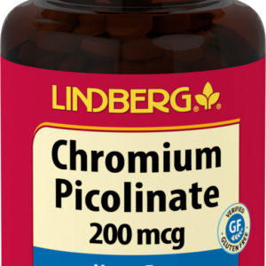 Picolinato de cromo , 200 mcg, 100 Tabletas vegetarianas