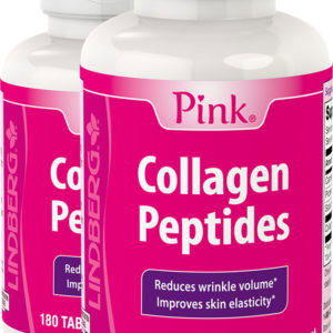 Péptidos de colágeno con Verisol (rosa), 180 Tabletas, 2  Botellas/Frascos
