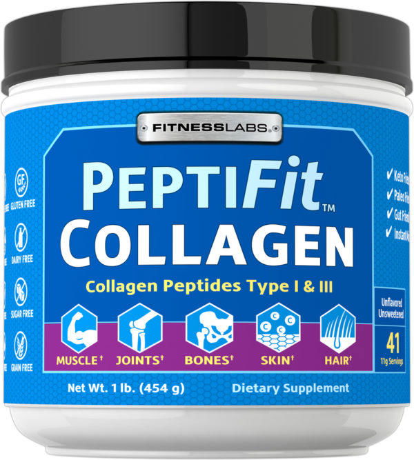 PeptiFit Collagen, péptidos de colágeno tipo I y III, 1 lb (454 g) size_units.unit.118