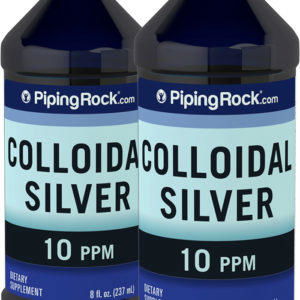 Líquido de plata coloidal 10 ppm, 8 fl oz (237 mL) Botella/Frasco, 2  Botellas/Frascos