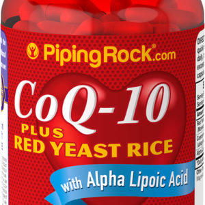 CoQ10 con arroz de levadura roja, 100 Cápsulas de liberación rápida