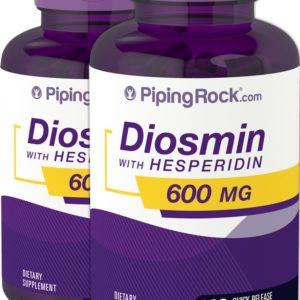 Diosmin w/ Hesperidin, 600 mg, 180 Cápsulas de liberación rápida, 2 Botellas/Frascos