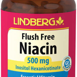 Niacina sin enrojecimiento de la piel , 500 mg, 120 Cápsulas