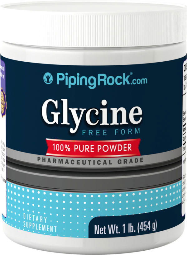 Glicina en polvo (100 % pura), 1 lb (454 g) Botella/Frasco