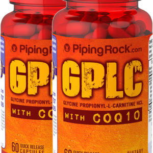 GPLC propionil-L-carnitina GlycoCarn HCI con CoQ10, 60 Cápsulas de liberación rápida, 2  Botellas/Frascos