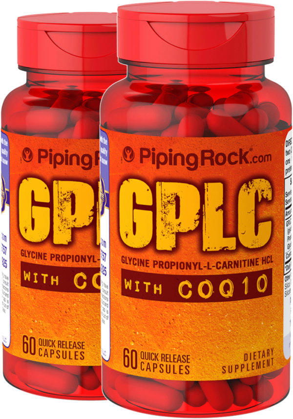 GPLC propionil-L-carnitina GlycoCarn HCI con CoQ10, 60 Cápsulas de liberación rápida, 2  Botellas/Frascos