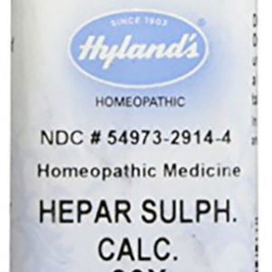 Hepar Sulphuris Calcareum 30x Homeopatía para constipados, resfriados, 250 Tabletas