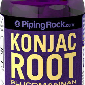 Fibra de raíz de konjac - Glucomanaro , 600 mg, 120 Cápsulas de liberación rápida