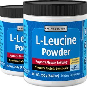 L-Leucine Powder, 8.82 oz (250 g) Botella/Frasco, 2  Botellas/Frascos