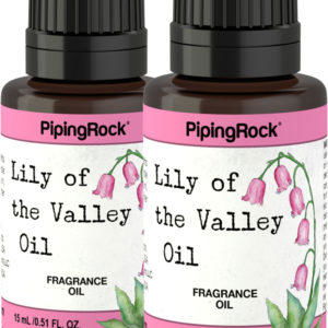 Aceite con fragancia de azucenas del valle, 1/2 fl oz (15 mL) Frasco con dosificador, 2  Frascos con dosificador
